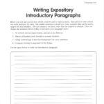 Writing An Introductory Paragraph Worksheet Writing Worksheets Free