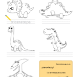 10 Little Dinosaurs Worksheet Write Color Super Simple