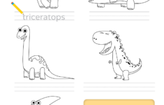 10 Little Dinosaurs Worksheet Write Color Super Simple