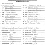 16 Ions And Ionic Compounds Worksheet Answer Key Semesprit