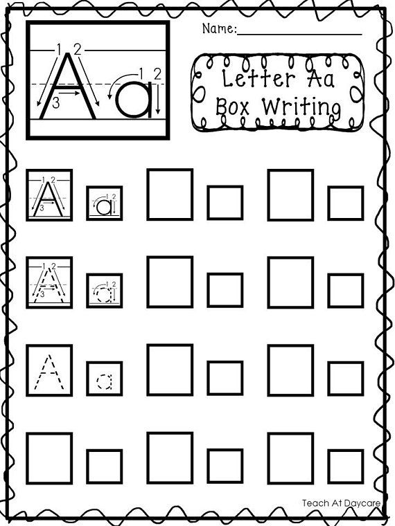 Box Writing Worksheets