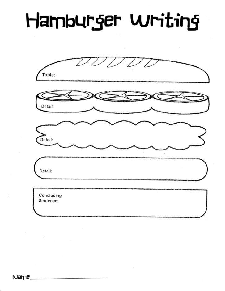 Hamburger Writing Worksheet
