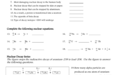 33 Nuclear Decay Worksheet Answers Chemistry Free Worksheet Spreadsheet