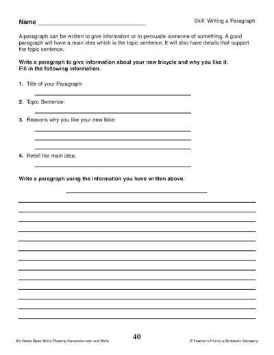 35 Writing A Paragraph Worksheet Free Worksheet Spreadsheet
