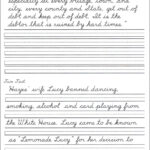 3rd Grade Cursive Worksheets Free Worksheets Samples