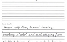 3rd Grade Cursive Worksheets Free Worksheets Samples