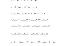 49 Balancing Chemical Equations Worksheets with Answers