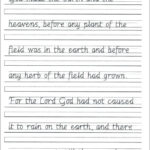 4th Grade Cursive Worksheets Main Ideas Worksheets Scripture Character