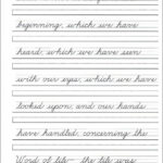 4th Grade Cursive Writing Worksheets Worksheets Master