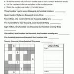 4th Grade Math Worksheets Reading Writing And Rounding BIG Numbers