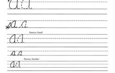 4th Grade Writing Worksheets Challenge Cursive Practice Writing