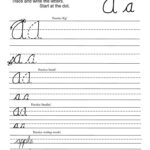 4th Grade Writing Worksheets Challenge Cursive Practice Writing