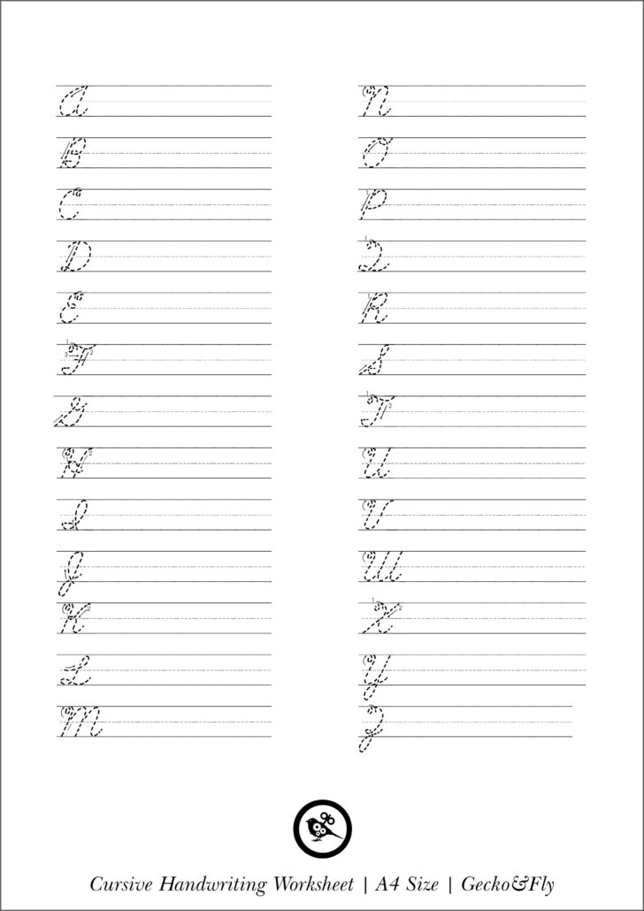 Free Printable Cursive Handwriting Worksheets For 5th Grade Writing 