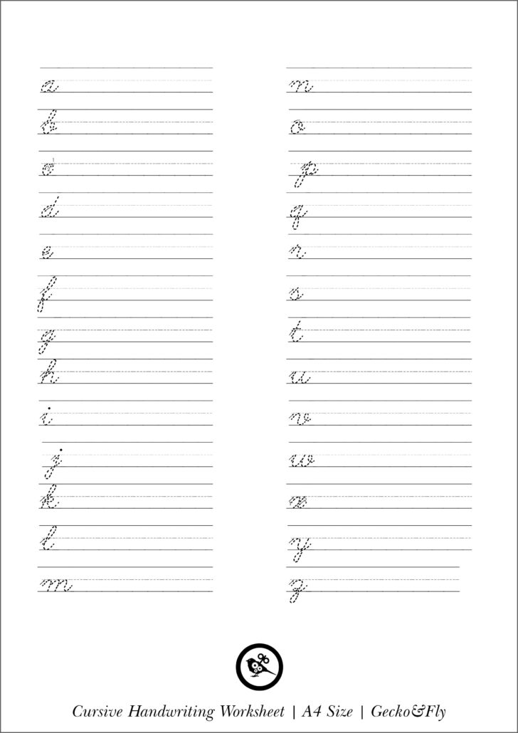 Free Handwriting Printable Worksheets