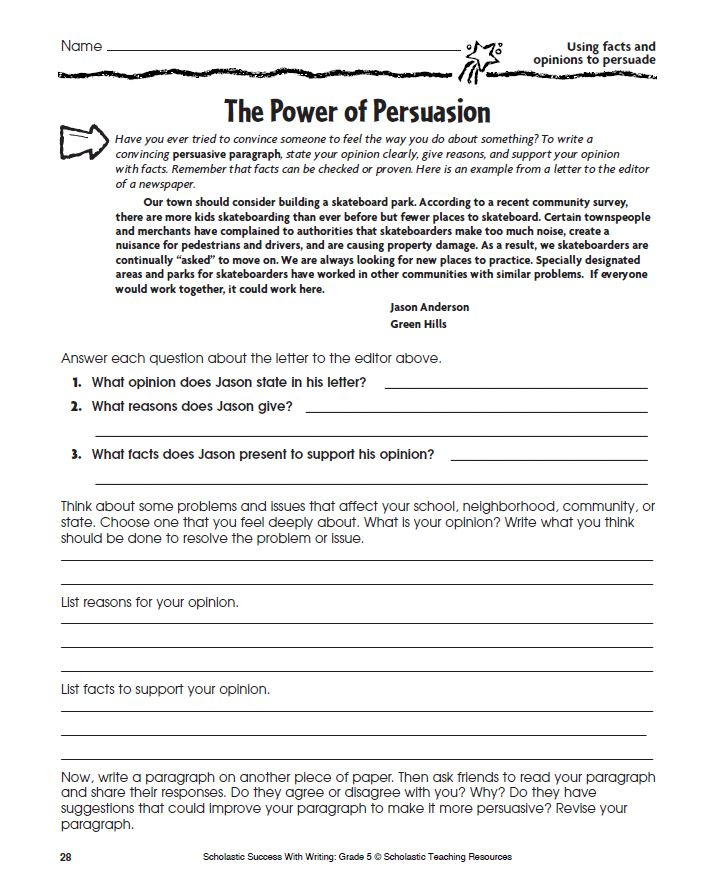 Paragraph Writing Worksheets Grade 5 Writing Worksheets