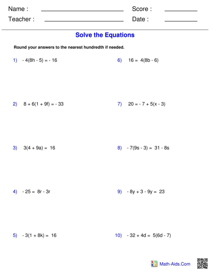 Writing Expressions 5th Grade Worksheet
