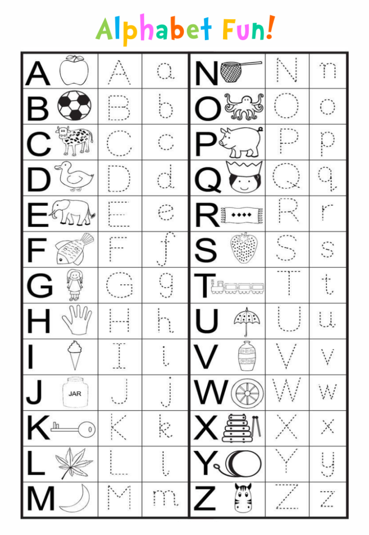 Preschool Alphabet Writing Worksheets