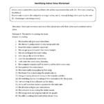 Active And Passive Voice Worksheets Identifying Active Voice Worksheets