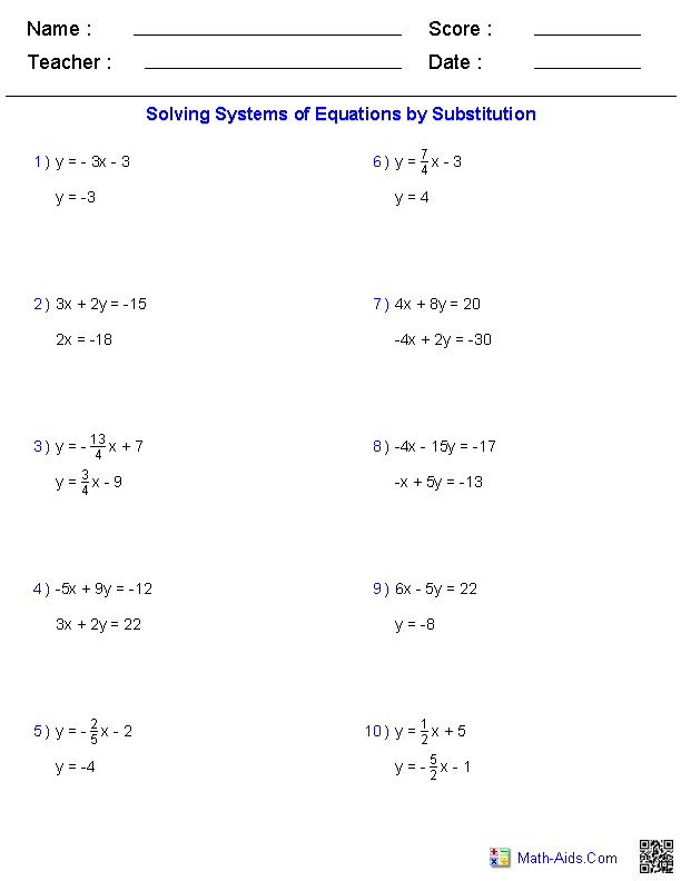 Writing And Solving Equations In Two Variables Worksheet