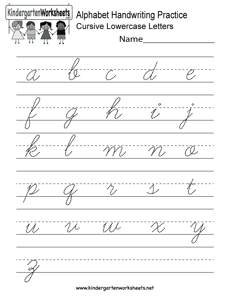 Alphabet Handwriting Practice Free Kindergarten English Worksheet For 
