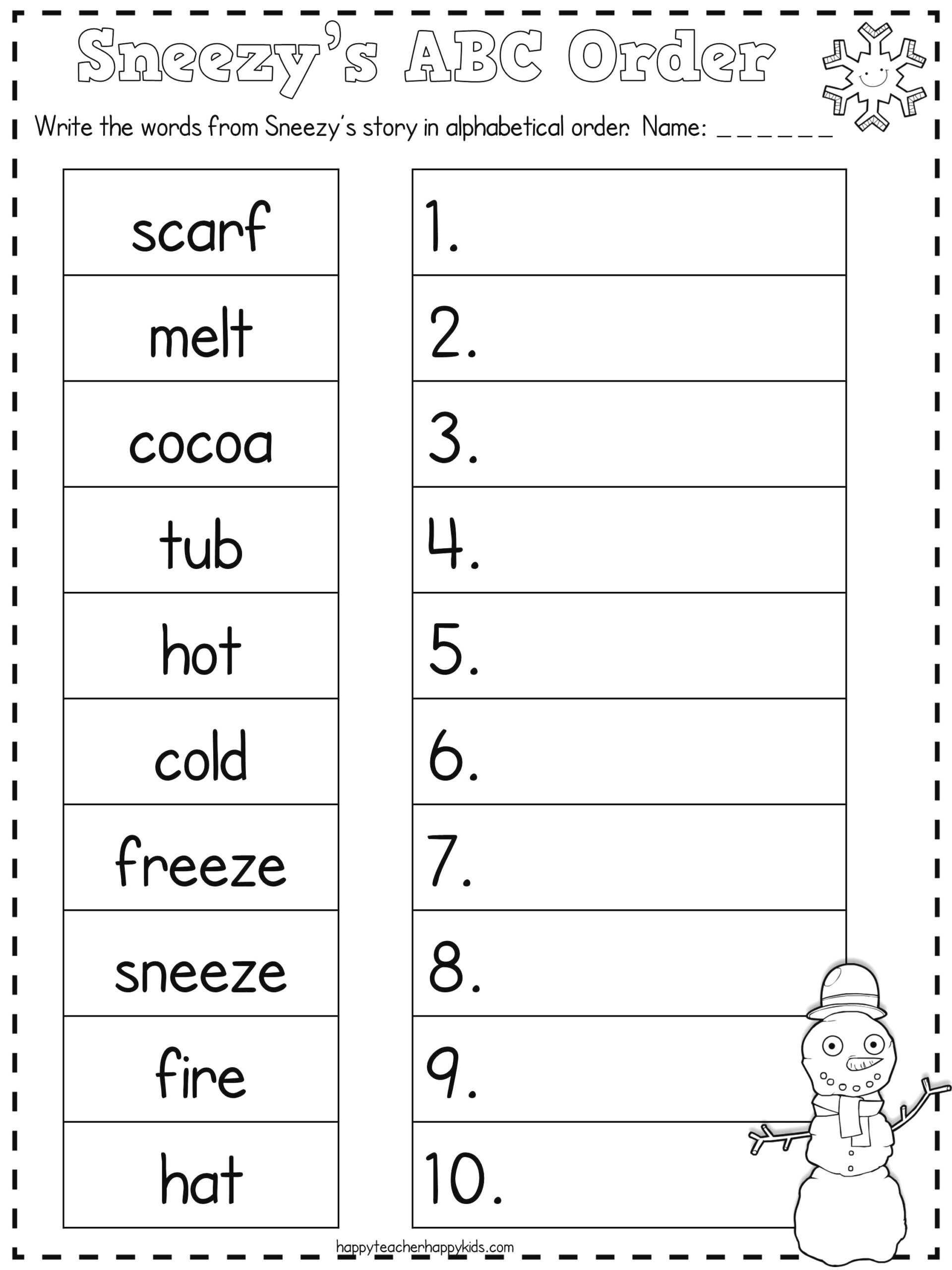 Alphabet Order Worksheets For Kindergarten AlphabetWorksheetsFree