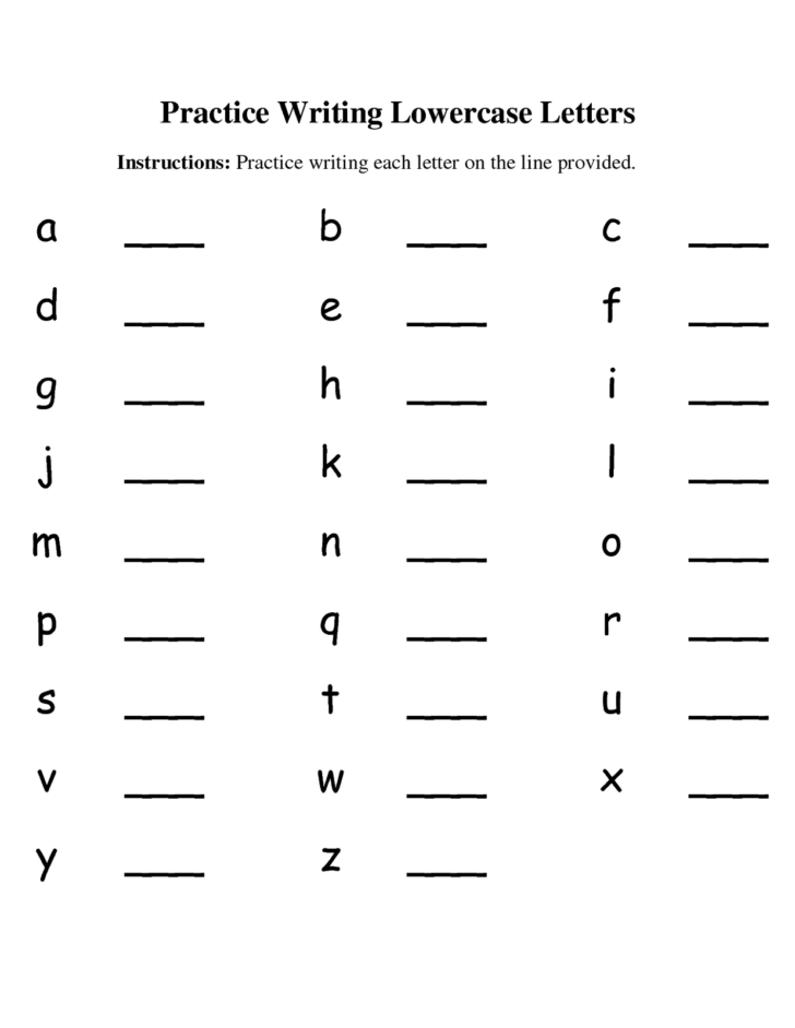 Writing The Alphabet Worksheet