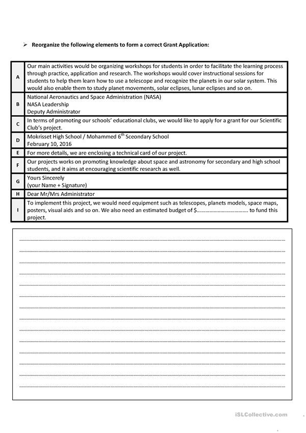 Application For A Grant Worksheet Free ESL Printable Worksheets Made 