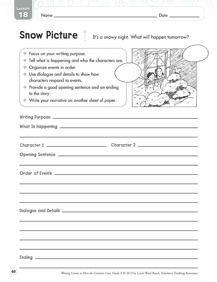 Writing Activity For Grade 4