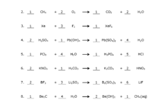 Balance Chemical Equations Worksheet 3 Answer Key Science Notes And
