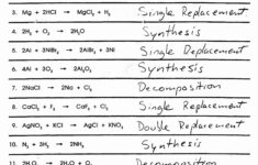 Balancing Chemical Equations Practice Worksheet With Answers