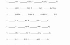 Balancing Chemical Equations Practice Worksheet With Answers