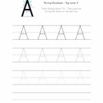 Big Letter A Writing Worksheet The Learning Site