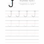 Big Letter J Writing Worksheet The Learning Site