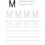 Big Letter M Writing Worksheet The Learning Site