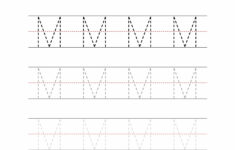 Big Letter M Writing Worksheet The Learning Site