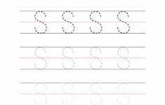 Big Letter S Writing Worksheet The Learning Site