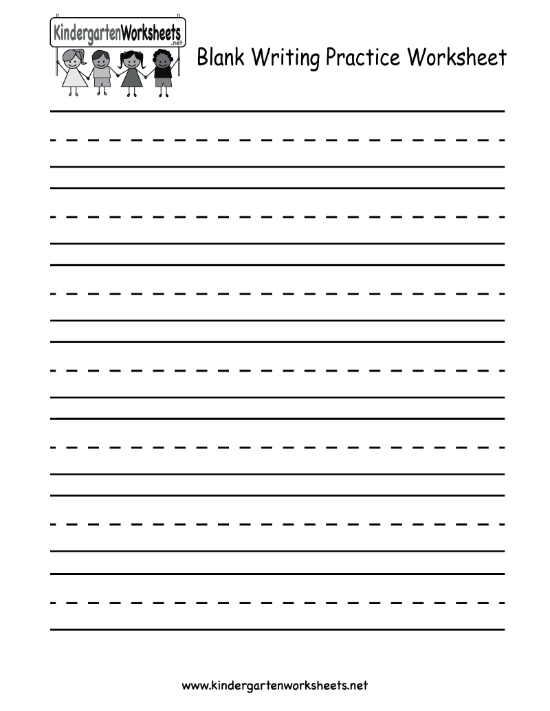 Blank Writing Practice Worksheet Free Kindergarten English Worksheet 