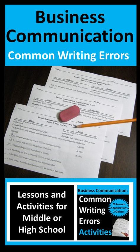 Business Communication Common Writing Errors Warm Up Homework Or 