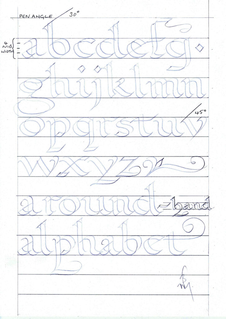 Calligraphy Writing Worksheets