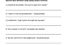 Capitalization Worksheets Capitalization Dialogue Worksheets