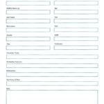 Character Basic Profile Worksheet A Free Downloadable Printable PDF