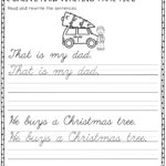 Christmas Cursive Handwriting Worksheets TracingLettersWorksheets