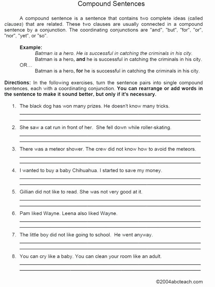 Compound Sentences Worksheet Pdf Elegant Rewriting Sentences Worksheets 