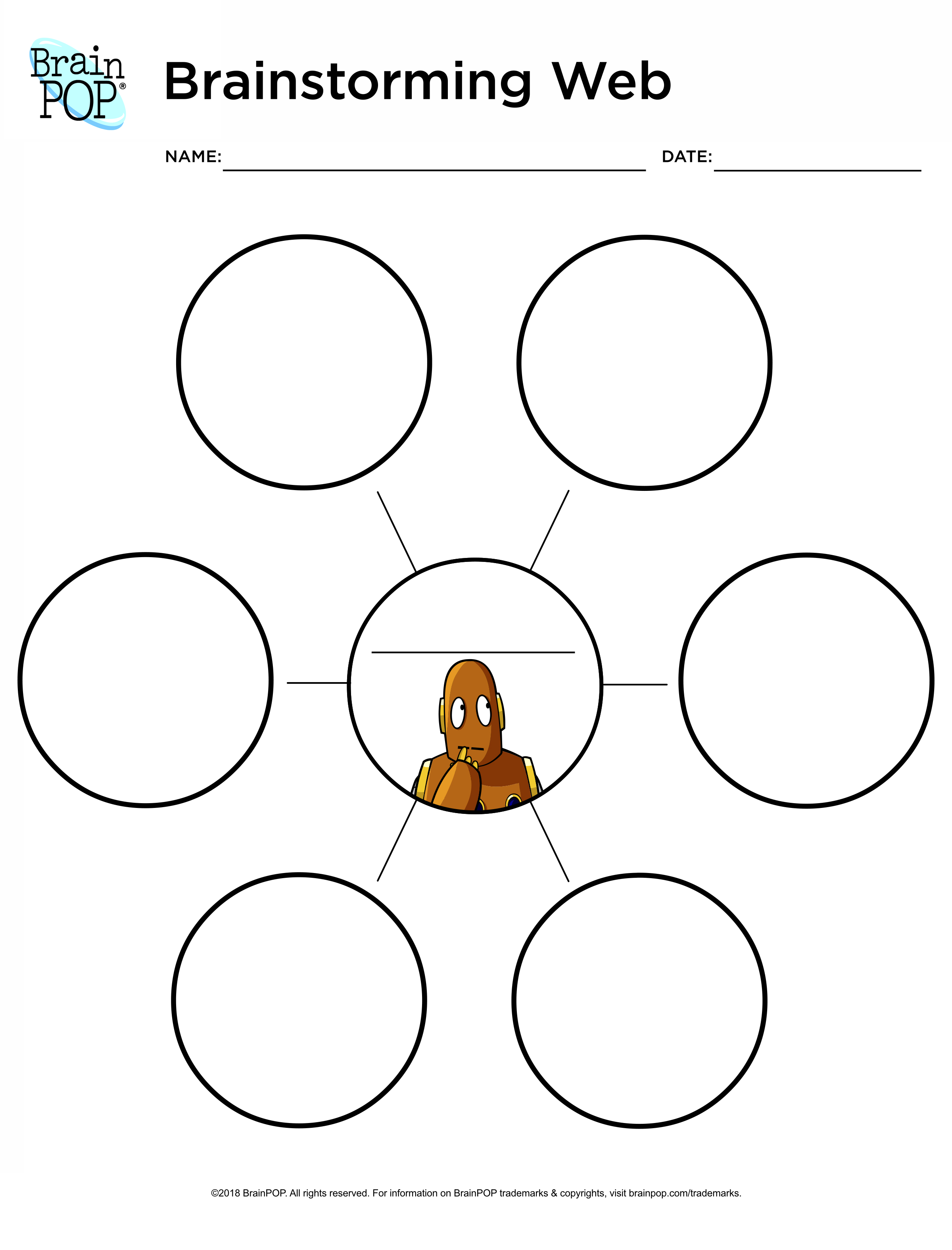 Creative Writing Brainstorming Worksheet Brainstorming Worksheet 2 