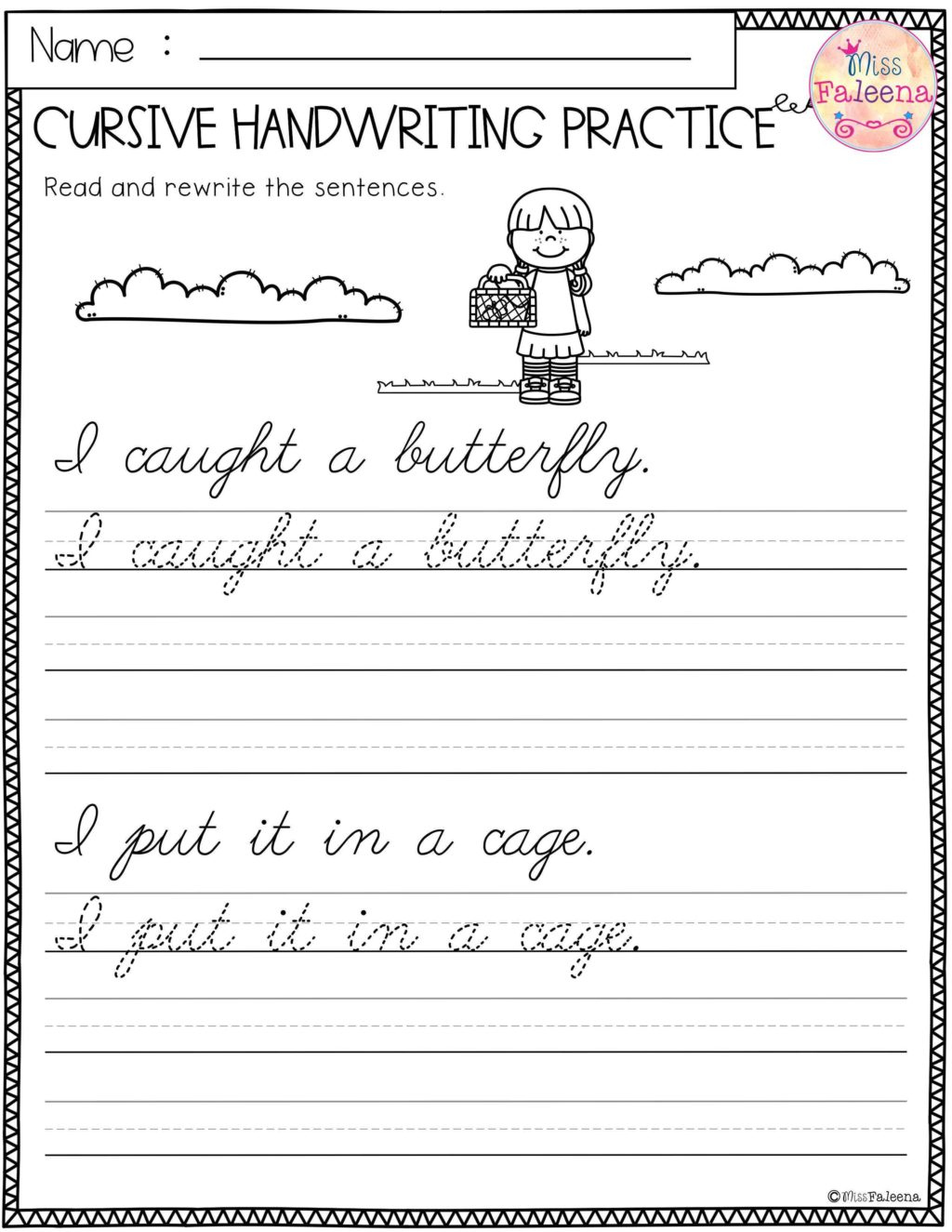 Cursive Writing Worksheet Grade 2 | Writing Worksheets