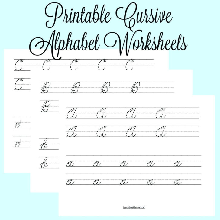 Alphabet Cursive Writing Worksheets