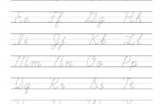 Cursive Handwriting Practice Letter A Through Z Uppercase Lowercase For