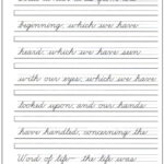 Cursive Handwriting Practice Worksheets Printable Learning How To Read