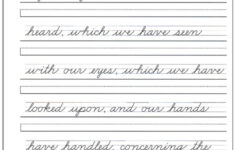 Cursive Handwriting Practice Worksheets Printable Learning How To Read