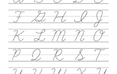 Cursive Handwriting Worksheet Free Kindergarten English Worksheet For